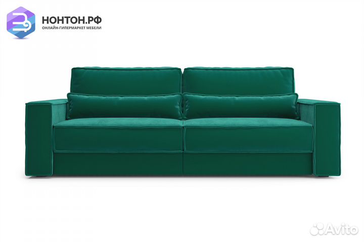 Диван тик-так Сохо 3-х местный изумрудный
