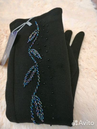 Перчатки длинные утеплённые