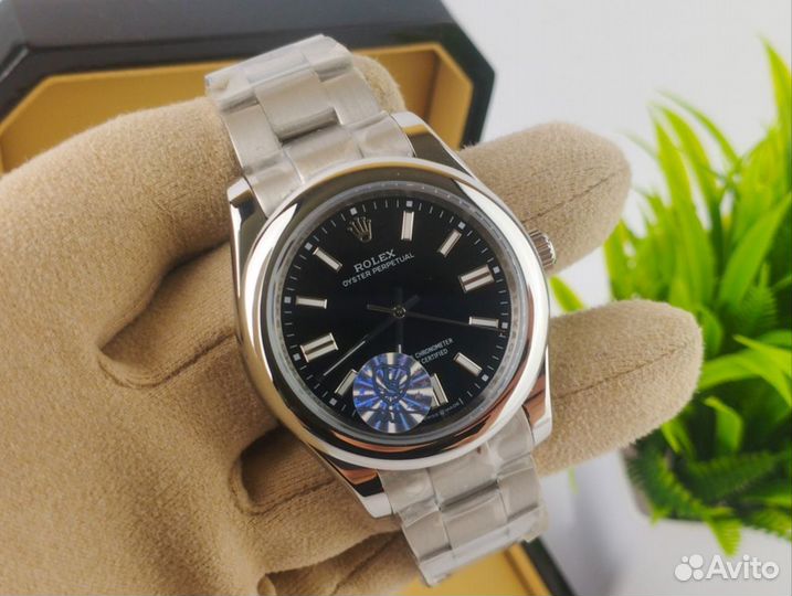 Часы мужские rolex oyster perpetual black