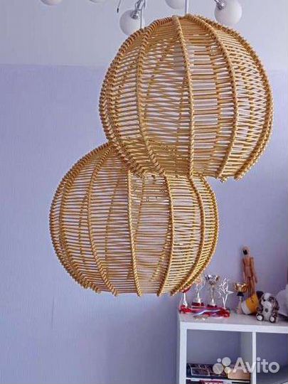 Абажур плетёный светильник 