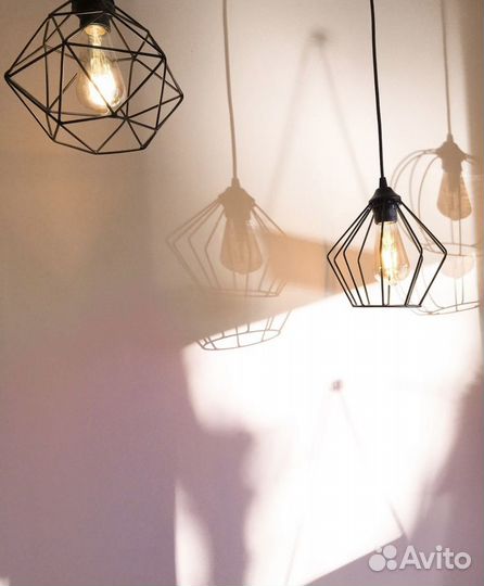 Светильник подвесной + светодиодные лампы эдисона