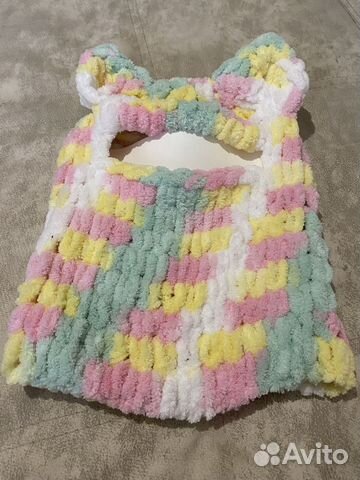 Балаклава вязаная с ушками