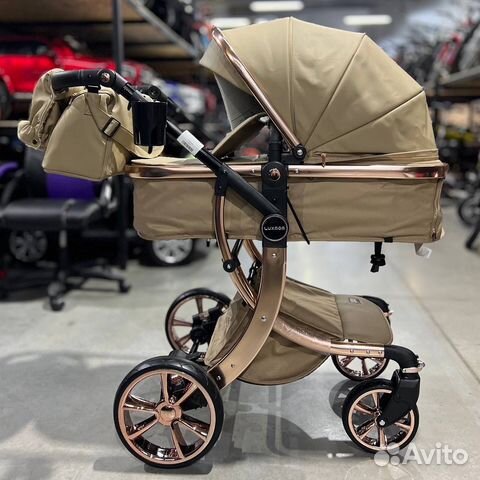 Коляска 2в1 в экокоже