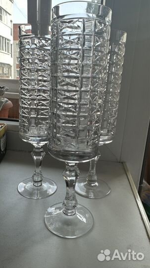 Хрустальные фужеры -кубки 