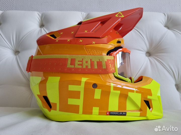 Новый Эндуро Шлем Leatt 7.5 Цитрус V23 + очки