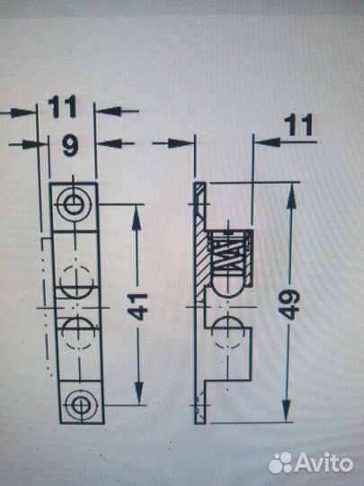Двойная защелка Hafele