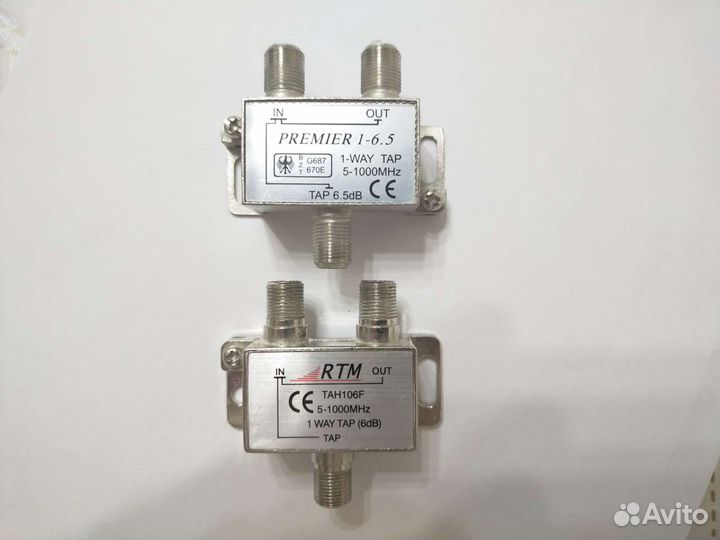 Делители TV сигнала, разьемы