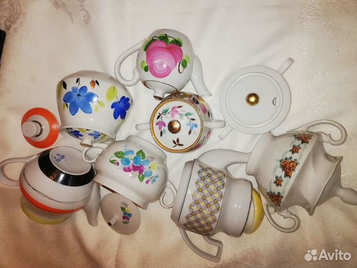 Советский фарфор. Чайники, сахарницы СССР