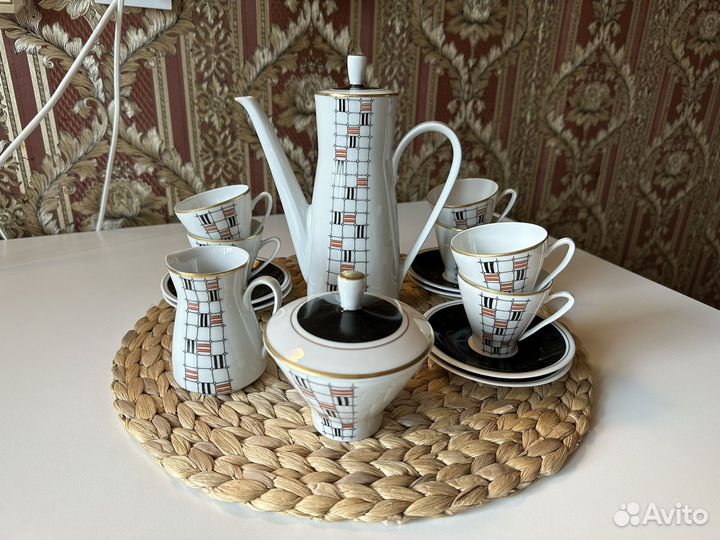 Freiberger Porzellan, ГДР, Сервиз кофейный