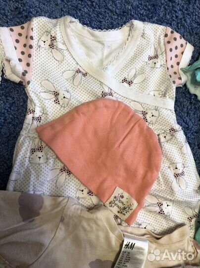 Детские вещи H&M 62-68 размер для девочки пакетом