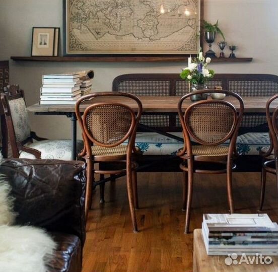 Антикварные венские стулья с ротангом 4 шт