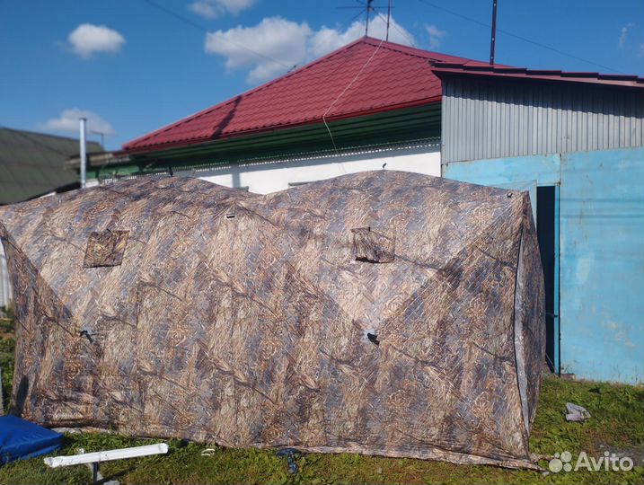 Палатка куб зимняя трехслойная 440*220*225