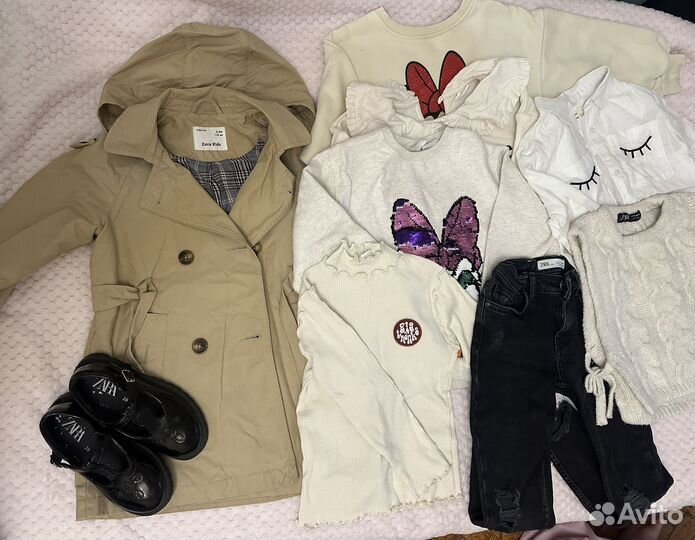 Вещи пакетом Zara на девочку 116