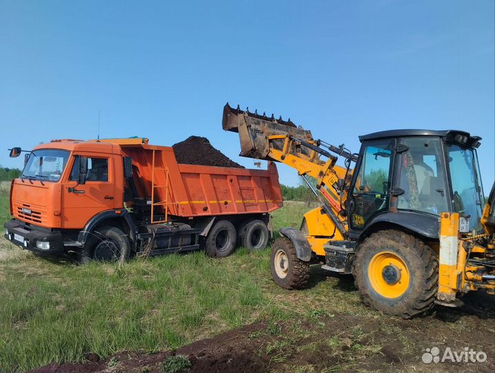 Навоз, Экскаватор. Гидромолот, песок, щебень