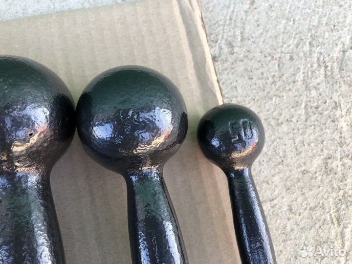 Гантели по 1 шт от 1 до 16 кг