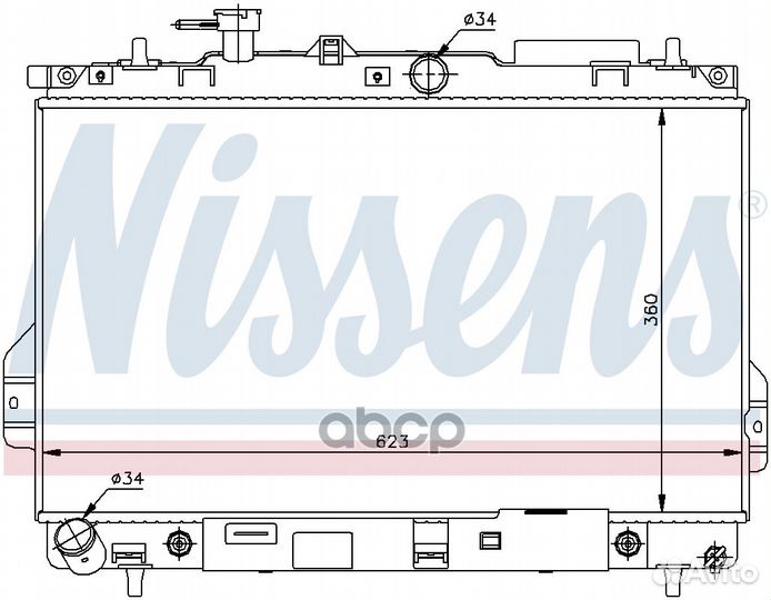 67480 Радиатор hyundai matrix 1.6/1.8 A/T 01- 6