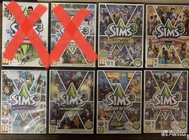 Компьютерная игра The Sims 2,3 дополнения, каталог