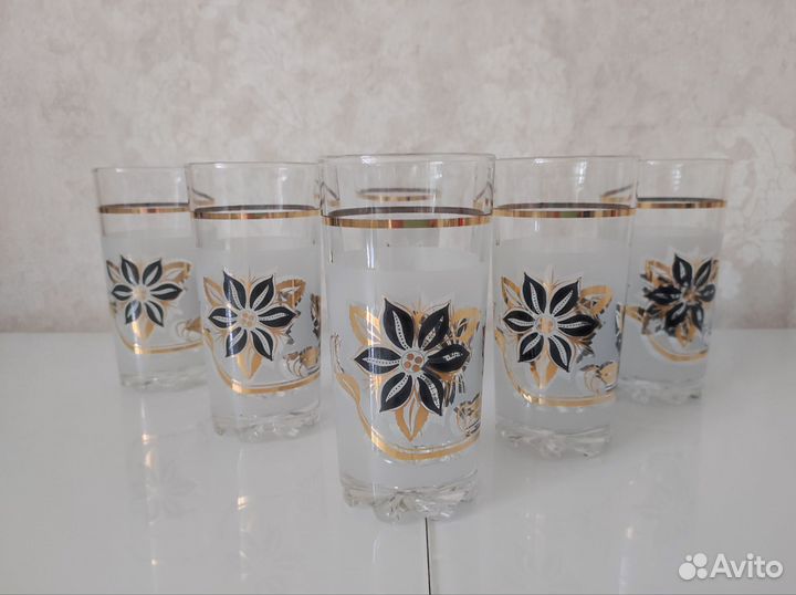 Стаканы под сок, воду 6 штук Италия