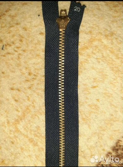 Молния металлическая, YKK, 15 и 20 см синие