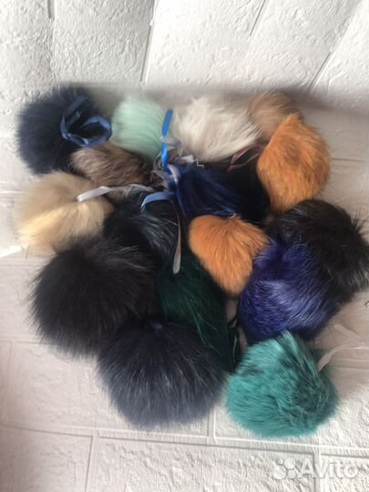 Меховой Помпон натуральный и искусственный