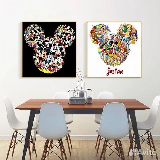 Картины на стену Микки Маус и Скрудж