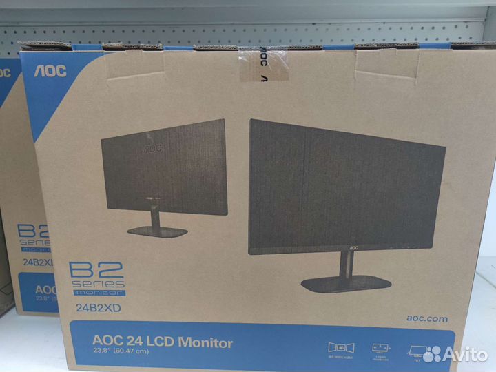 Монитор aoc 24b2xd новый чёрный