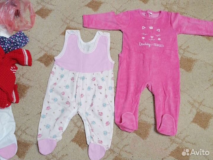 Боди, слипы, костюмчик, ветровка. Вещи на девочку