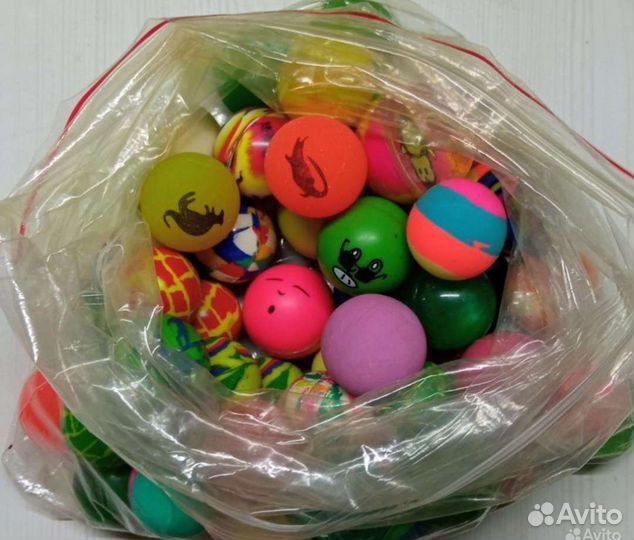 Мячики-попрыгунчики (53шт. в пакете)