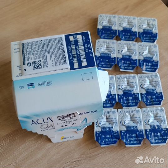 Линзы контактные acuvue oasys двухнедельные -3