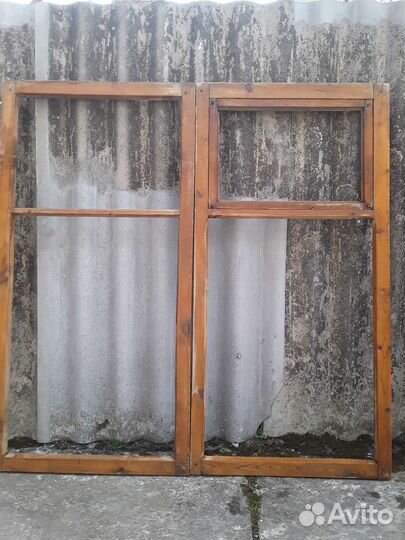 Деревянные оконные рамы б/у 3 шт цена за 1шт