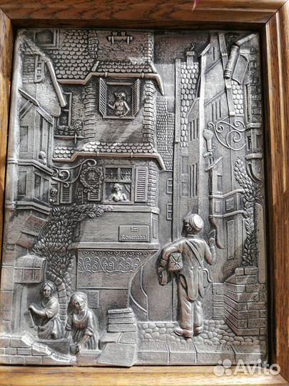 Ключница, олово/дуб, старая германия