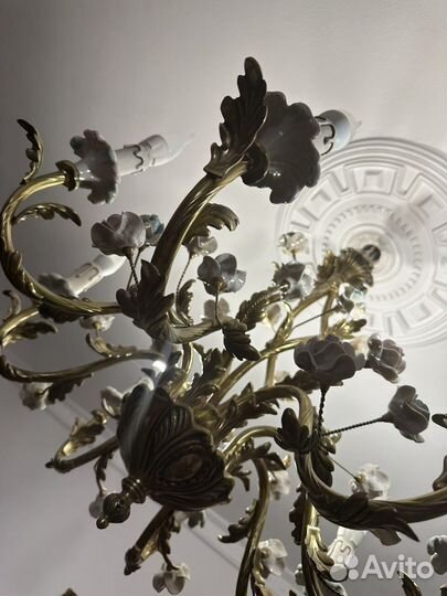 Люстра бронзовая