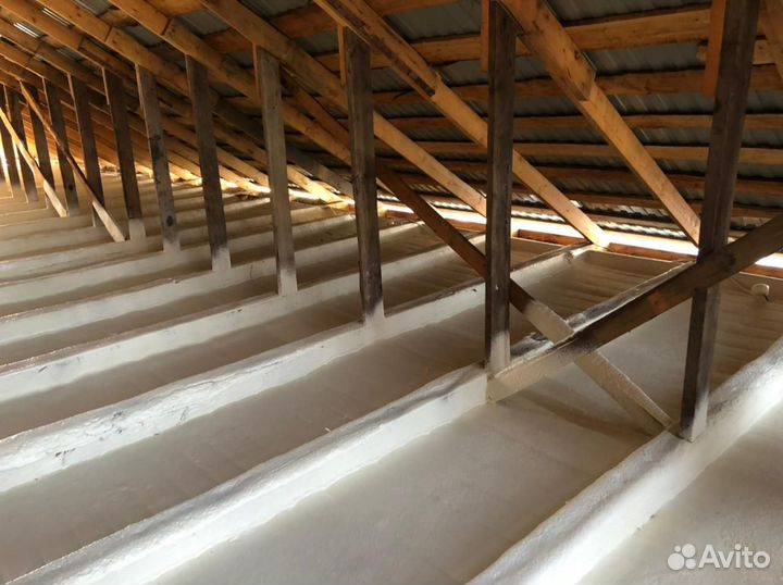 Утепление пенополиуретаном мансарды пеной ППУ