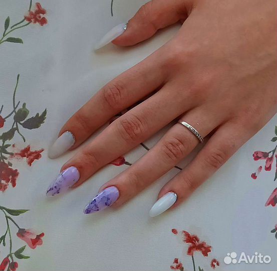 Маникюр гель лак, наращивание