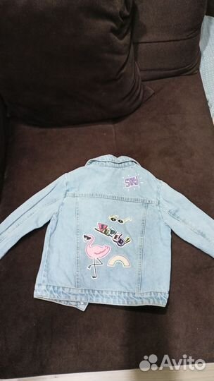 Джинсовая куртка для девочки 128