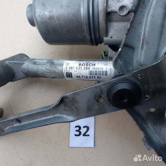 Моторчик трапеции дворников Peugeot 3008 правый