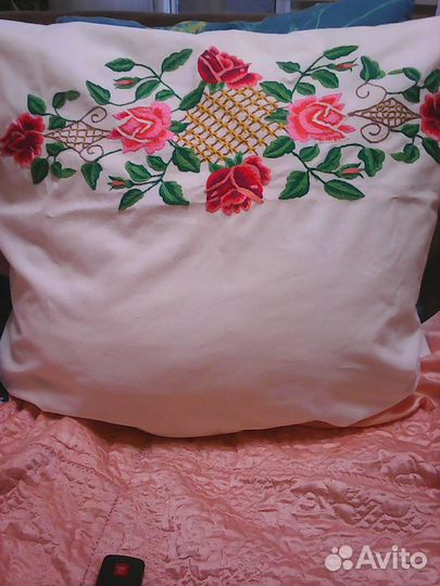 Наволочки с вышивкой,ришелье 50-е г