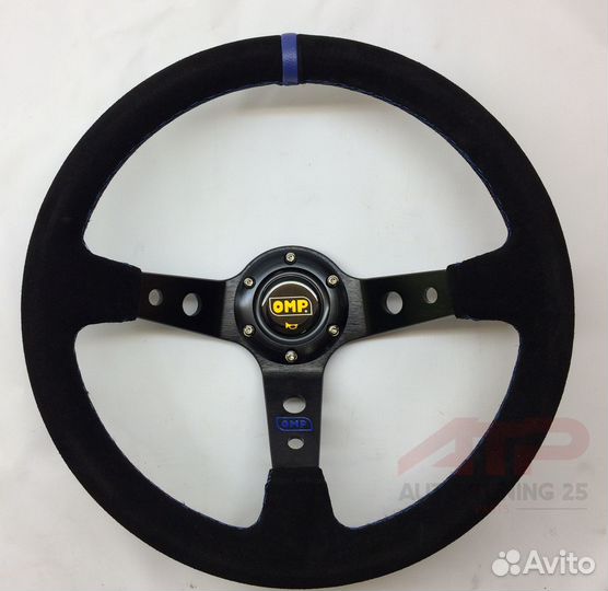 Руль OMP Style - с выносом - 350мм (замша/строчка)