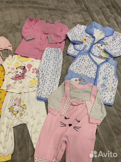 Вещи пакетом на девочку размер 74-86
