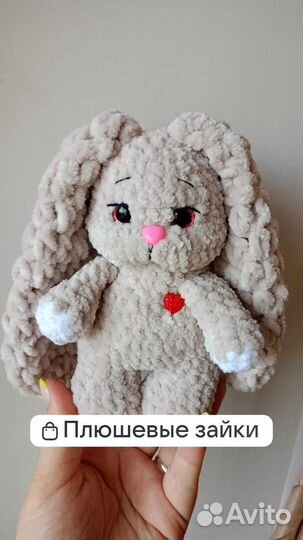 Плюшевый зайка ручной работы