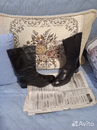 Сапоги кожаные женские осенние р38