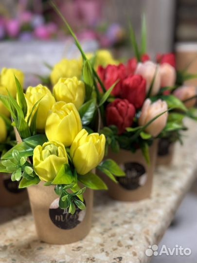 Букет из мыла тюльпаны на 8 марта