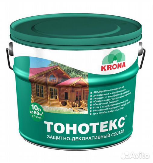 Пропитка для дерева тонотекс б/цв 10л