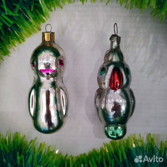 Елочные игрушки СССР, Совы, Снегири и др