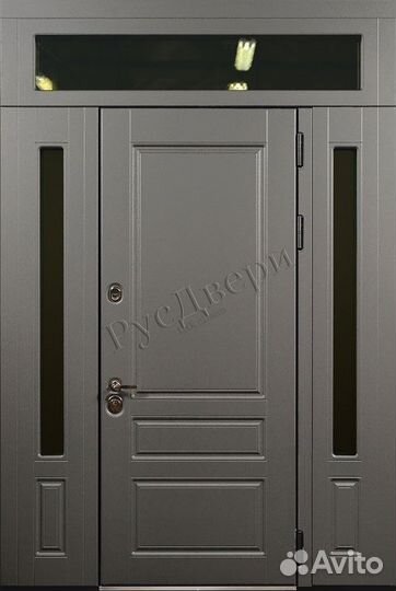Входная дверь мдф с остекленными вставками