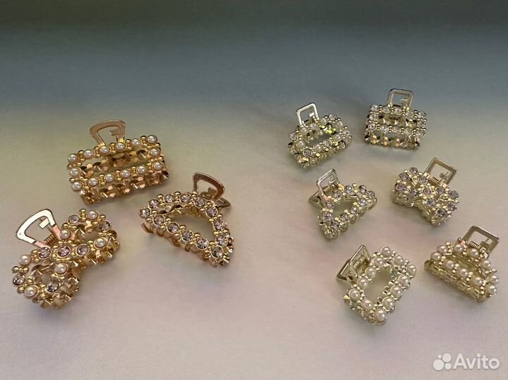 Крабик для волос металлический, заколка