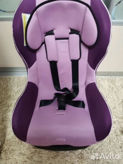Автокресло фиолетовое от 0+ до 4 - 4,5 лет