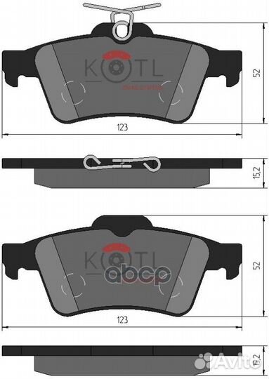 Колодки тормозные дисковые задние к-т задние FO