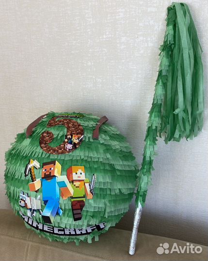 Пиньята майнкрафт+палка для разбивания