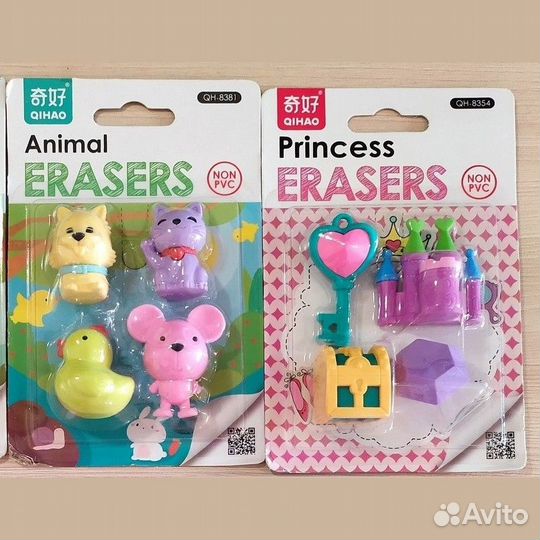 Наборы фигурных ластиков